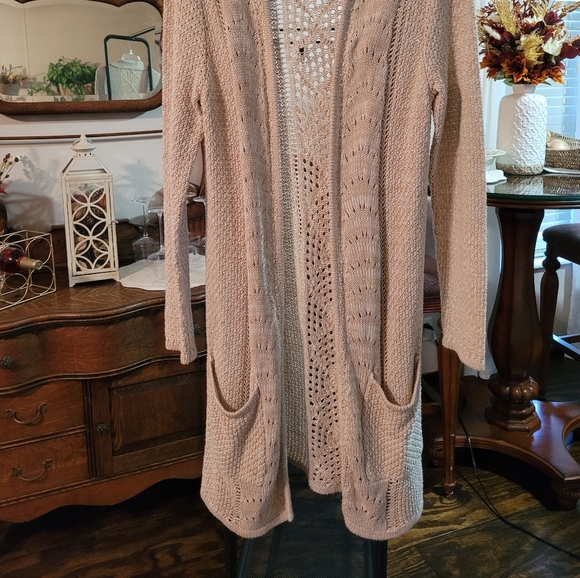 Long crochet cardigan - Picture 3 of 4